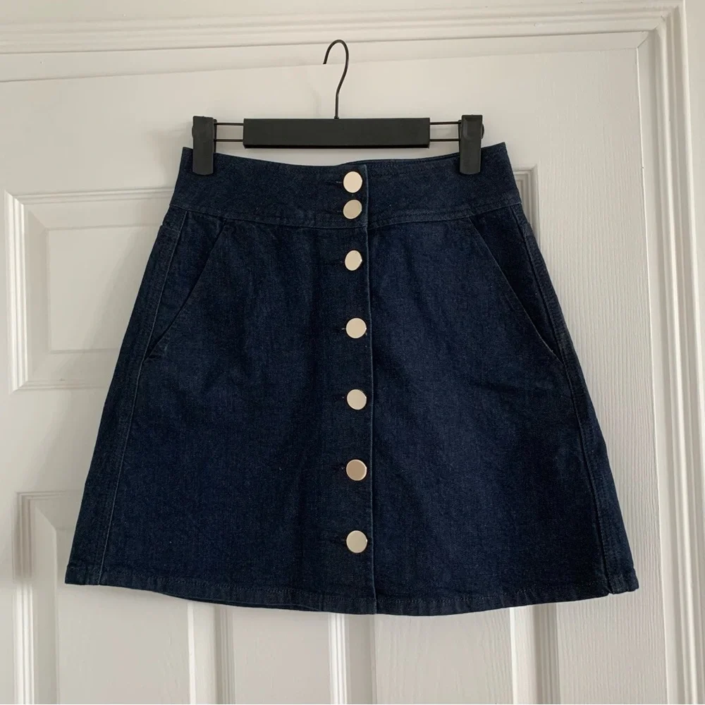 kate spade denim mini skirt size 2 - Picture 3 of 14